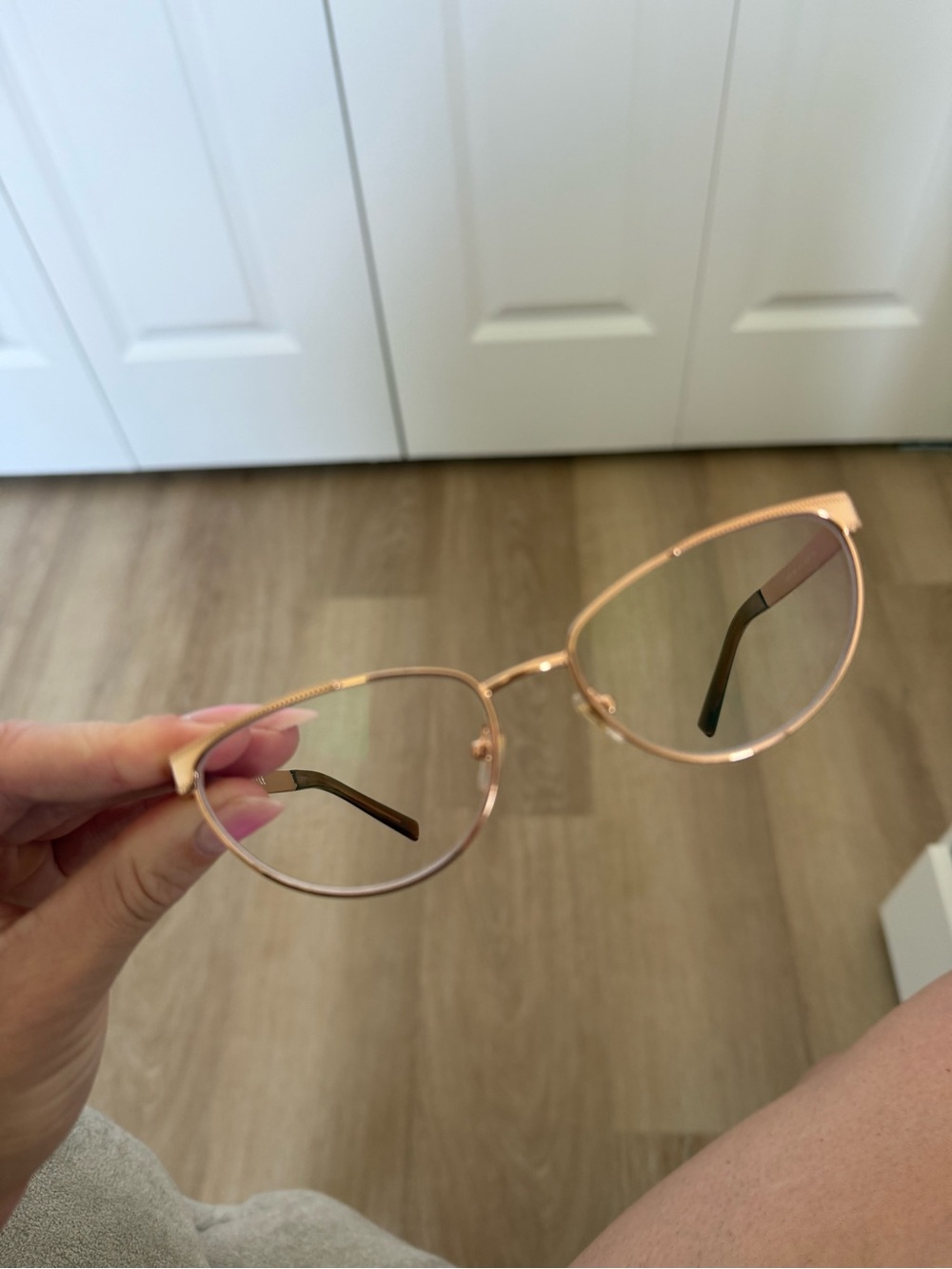Versace Rose Gold Cat-Eye Glasses